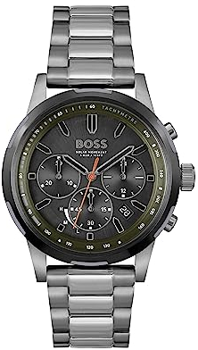 BOSS Solar-Chronograph Quarz Uhr für Herren mit Edelstahl- oder Lederarmband