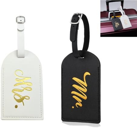 Etiqueta de equipaje,2 piezas Etiquetas de Maletas de Equipaje,Etiqueta para Maleta,Tarjetas de identificación de Equipaje,Identificador Maletas Viaje,para regalo de viaje de boda