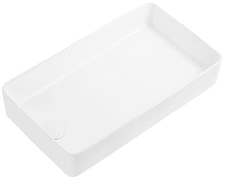 Lavandino da bagno Mini domestico Moderno e semplice Lavabo sottopiano in ceramica bianca Lavabo facile da installare Lavabo singolo quadrato incorporato Bagno Hotel Balcone Bar di casa Art (Bianco 57