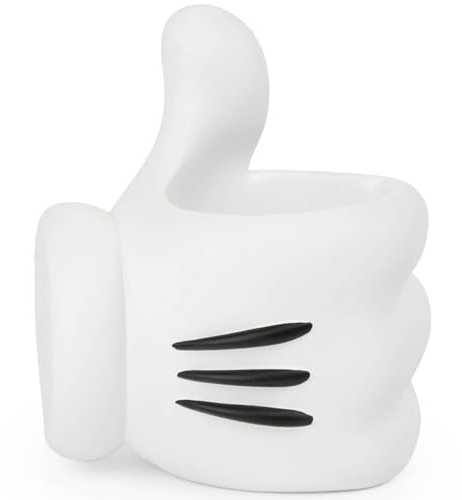 Jay Franco Bicchiere da Bagno Disney Topolino - Portaspazzolini/Portapenne in Resina Bianco - Decorazione Bagno