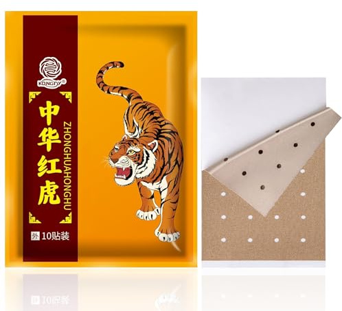 30 PCS Tiger Patch Plaster, Heat Patches, Hot Capsaicin Patches, Back, Knee, Neck and Shoulder, Joint and Muscle Reliving Patches