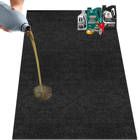 Nujzuir 36 x 60 Oil Drip Mat for Garage Driveway, Reusable Floor Oil Spill Leak Absorbent Pads for Motorcycle Car Oil Leak Stain Resistant(1pcs)