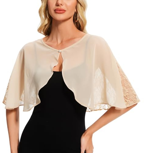 Atxnn Bolero Mujer Gasa Chaqueta Encaje Toreras Cardigan Corta Elegante