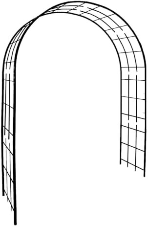 Arche de Jardin Treillage Anthracite - Support Plantes Grimpantes et Décoration Extérieure, Acier Robuste Résistant UV et Gel, Fabrication Française, Montage Facile