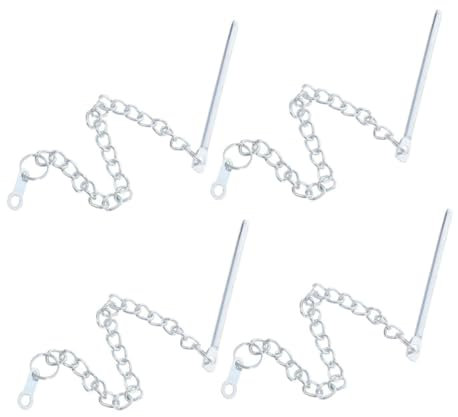 GALPADA 4 Pièces Chaîne de Fixation pour Parasol de Jardin Accessoires Métalliques Stabilisateurs pour Parasol de Patio Installation Facile et Silencieuse Adaptable à Divers Modèles