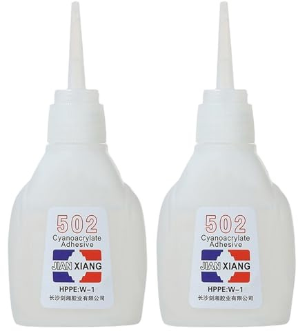 502 Super Glue, 2PCS 502 Glue, 30g Adhesivo instantáneo Impermeable Secado rápido Súper para metal, vidrio, plástico, reparación de cuero, madera