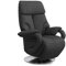 CAVADORE Leder-Sessel Istanbul / Fernsehsessel mit manuell verstellbarer Relaxfunktion / 80 x 115 x 79 / Echtleder: Schwarz