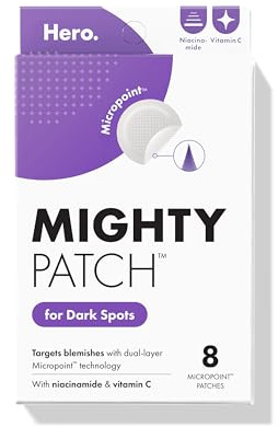 Mighty Patch Hero Cosmetics Micropoint™ for Dark Spots - Post-Blemish Dark Spot Patch with 395 Micropoints, Dermatologist Tested and Non-irritating (8 Count)