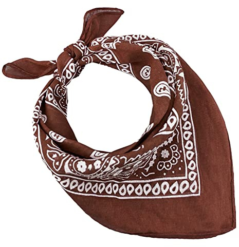 BANDANA 100% cotone SET da 3/5/10 per Donna Uomo Bambini Unisex Tinta Unica e/o con Motivo Paisley COD. A644
