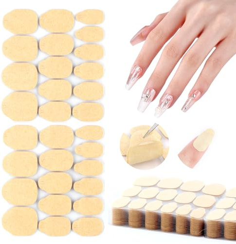 SAVILAND Autocollants Adhesif pour Ongle, 600 PCS Faux Ongles Autocollants, 15 Tailles 0.3 mm Fines Imperméables Autocollant Ongle, Nail Faux Ongles DIY Nail Art