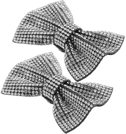 TINEASUR Clip per Scarpe in Strass Rimovibili Decorazioni Eleganti Nero per Matrimonio e Feste Applicazione Facile e Stile Versatile