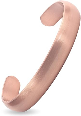 MagEnergy Bracelet en cuivre pour homme et femme, 100 % pur cuivre, brut, solide et non revêtu, fait à la main, bracelet tibétain intemporel, Moyen, Cuivre, Pas de pierre précieuse