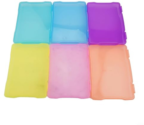 5x7 inch Photo Storage Box Plastic Set of 6 Designed with Snap Tight Closure to Protect Photos from Environmental Elements