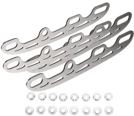 EXAOMBLE Cuchillas Metálicas Intercambiables para Patines de Hockey sobre Hielo 253 MM 16 Insertos Laterales para Jugadores y Patinaje al Aire Libre