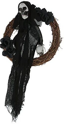 Qudinip Halloween Ghosts Wreath Dekorativ Hängande Rekvisita för