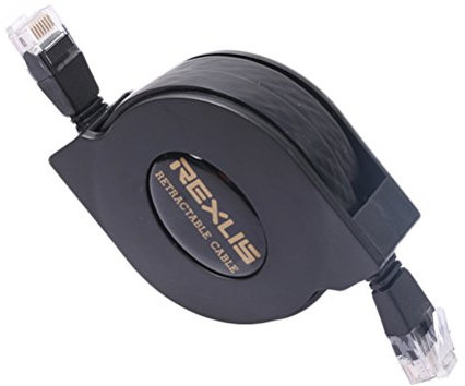 - Cable de red retráctil, 10 Gigabit Ethernet (cat. 6, conectores RJ45, ultraplanos, para LAN ódem, router, impresoras PC, caja de conmutación