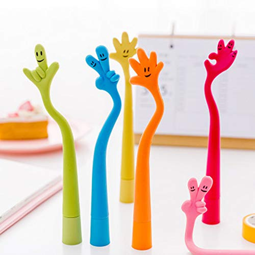 Gudotra 30 Pezzi Penne Gadget Compleanno Bambini Penne a Sfera Bambini Carini Piega il Segno della Mano Regalini Fine Festa Compleanno Gadget Natale