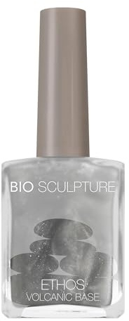 Bio Sculpture Volcanic Base 14ml - Nail Hardener & Strengthening Treatment with Volcanic Stone Extract & Pistachio Oil, Fortifies Soft, Weak & Splitting Nails
