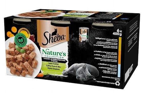 Sheba Katzenfutter Nassfutter Nature's Collection in Pastete Feine Vielfalt 6 Dosen (6 x 400g)
