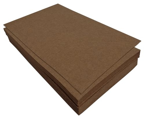 Styva filtlakan, 32 st filttyg, 17,78 × 28,7 cm färgfilt för hantverk, hantverk filt fyrkant för sömnad (mörkbrun)