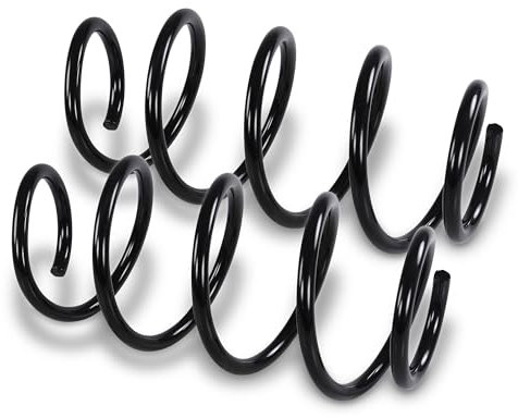 ATEC GERMANY 2x Muelle de suspensión delantero izquierdo y derecho compatible con AUDI A3 (8P1)(8PA),SKODA OCTAVIA 2 (1Z5)(1Z3),VW GOLF 6 (AJ5)(5K1),GOLF 5 (1K1),GOLF PLUS V (5M1,521),JETTA III (1K2)