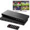 HDMI Multiviewer Switch 4x1 mit Pip, PORTTA Quad Multi Viewer Seamless Switcher 4 in 1 Out mit Toslink, 3,5 mm Audioausgang unterstützt 1080p 60 Hz, 6 Anzeigemodi, Downscaler, kompatibel mit PS4 Xbox