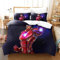 Gerrit Bedding Double Bed Set Iron Man Printed Double Size Bedding Sets Super Soft Microfiber Duvet Covers with Zipper with Pillowcases Hypoallergenic for Kids Teenagers Adult Aged Bedding