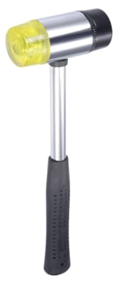 GOLDTOOLS - Mazo de goma de 45 mm con mango de goma antideslizante, martillo de goma y nailon, doble cara para manualidades (goma de 45 mm)
