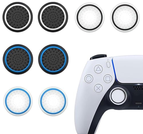 UEAVOID 4 Paare im Set Thumbstick Grip Kappen | Zubehör für PS5 und PS4 | Controller Aufsätze für besseren Grip und Schutz der Sticks
