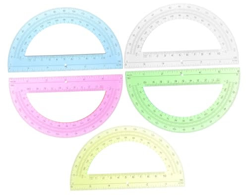 TOGEVAL 5St Winkelmesser Mathe- -Tool tragbares Messlineal Schülerbedarf studentisches Briefpapier kreis messlineal Winkelmessgeräte Multifunktionslineal Zeichenwerkzeug Abs