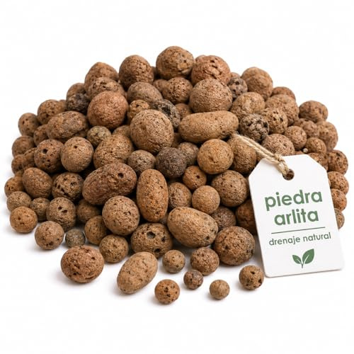Flornatur Arlita Expandida para Plantas | Bolitas para Macetas y Jardines| Arlita para Drenaje | Forma de Bolas | Tierra Húmeda para Suelo (8 Sacos 50 litros)