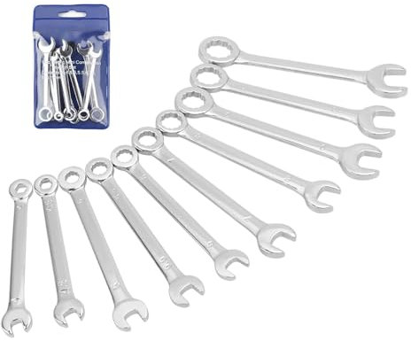 Pixaro 10pcs Small Spanner Set, Spanners & Wrenches, Open End and Box End Spanner 4-11mm, Mini Combination Wrench Set Spanner Hand Repair Tool for Assembling Furniture Small Equipment