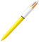 BIC 4-Farb-Sun-Stift Multi Pen einziehbarer gelber Sonnenfarbenstift mit vier verschiedenen lebendigen Tinten, mehrfarbiger Stift in einem für Schule, Büro & Farbcodierung