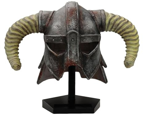 The Elder Scrolls V: Skyrim Dragonborn Iron Helmet Replica – Officially Licensed Collectible, Hand-Painted Resin, Limited Edition (5,000) with Display Stand