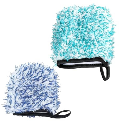 DCYQAIN 2PCS Microfiber Wheel Mitts - Car Wash & Drying Gloves