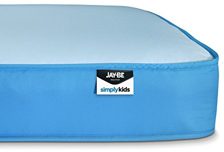 JAY-BE Simply Kids Waterproof Mattress, Single (90 x 190 x18cm) | Anti-Microbial, Sprung Mattress, Foam Free, 18cm Deep, Medium Firmness, Breathable