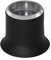 Bergeon 3611-N-2 Lupe, Vergrößerung 5X, ergonomisch, modern, Weichgummi, Schwarz, mit verschraubtem Aluminium-Ring