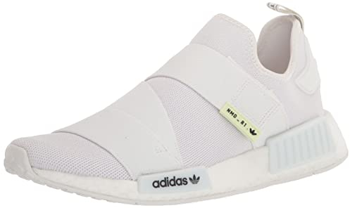 adidas Originals Women's NMD_R1's Sneaker, White/White/Black, 8