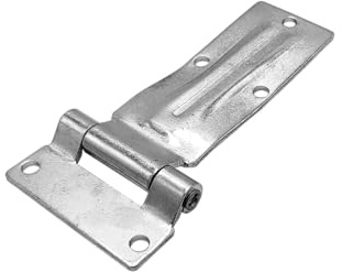 Charnière 3 neux 90x176 mm en acier zingué pour portes camion, remorque, fourgons 4x4