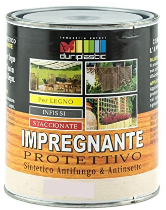 Durilux Fondo Protettivo Impregnante Sintetico Antifungo Antinsetto per Legno Infissi Nautica Staccionate Travi (Litri 2,5, Noce Chiaro)