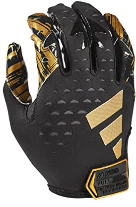 adidas Adizero 13 Fußball Receiver Handschuhe, Schwarz/Metallic Gold, Größe M