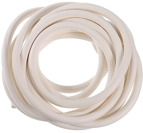 sourcing map Silicone Mousse Joint Bande, 10mm(0.39) Diamètre 5 Mètres(16.41 Ft) Longue Éponge Caoutchouc Météo Ronde Cordon Solide pour DIY Joint, Entrepôt, coussins,Tube, Artisanat