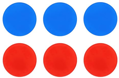 PATIKIL Etichetta autoadesiva per acqua calda e fredda 3 paia/6 confezioni di adesivi acrilici a forma rotonda per rubinetti e lavandini rosso/blu