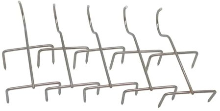 5 Stück Räucherhaken Fleischhaken Raucherhaken Doppelhalter 14cm