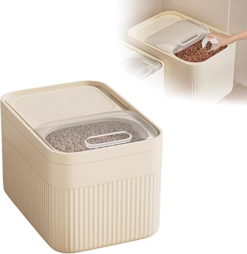 Jusqu'à 13,6 kg, pour Chien, Chat et Autres Aliments pour Animaux de Compagnie avec Tasse à mesurer, Récipient hermétique de Stockage d'aliments pour Animaux domestiques,Seau de Rangement