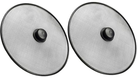LIGIGWASH 2 piezas Protector Salpicaduras Sartén Acero Inoxidable Malla Fina Mango Resistente Antiquemaduras para Cocina
