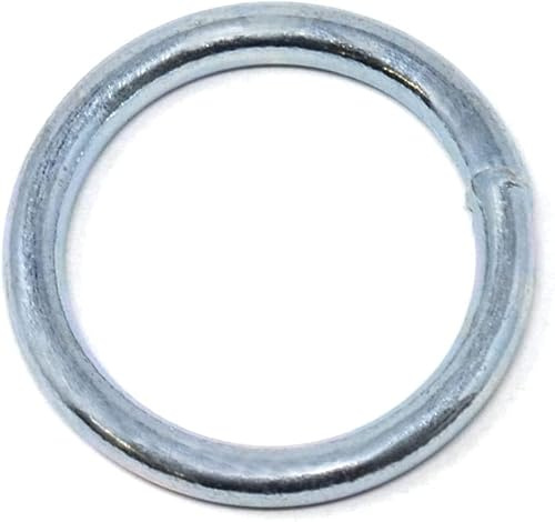 Design61 Lot de 4 anneaux ronds en acier galvanisé, robustes, résistants à la corrosion, 7 x 35 mm