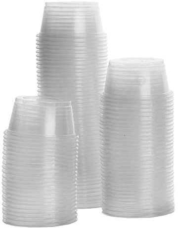 Otbushit Cuenco de Agua Transparente para Reptiles, Vasos de Comida Gecko, Plato de alimentación de plástico para lagartos Gecko con Cresta, Mascotas pequeñas, 100 Uds.