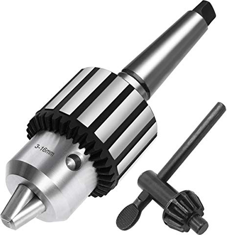 Earl Diamond Super Heavy Duty 5/8 (16mm) Drill Chucks with K32 Chuck Key and MT2 Shank | #2 Morse Taper Arbor (B18)