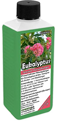 Eukalyptus Dünger NK-Flüssigdünger für Eucalypten wie Mostgummi-Eukalyptus, Blaugummi-Baum, Eukalyptus-Baum, Blauer Eukalyptus